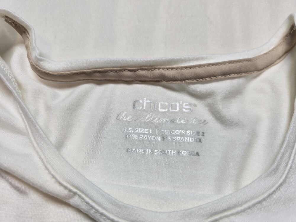 Chico's Ultimate Rayon Blend Long Sleeve Tee